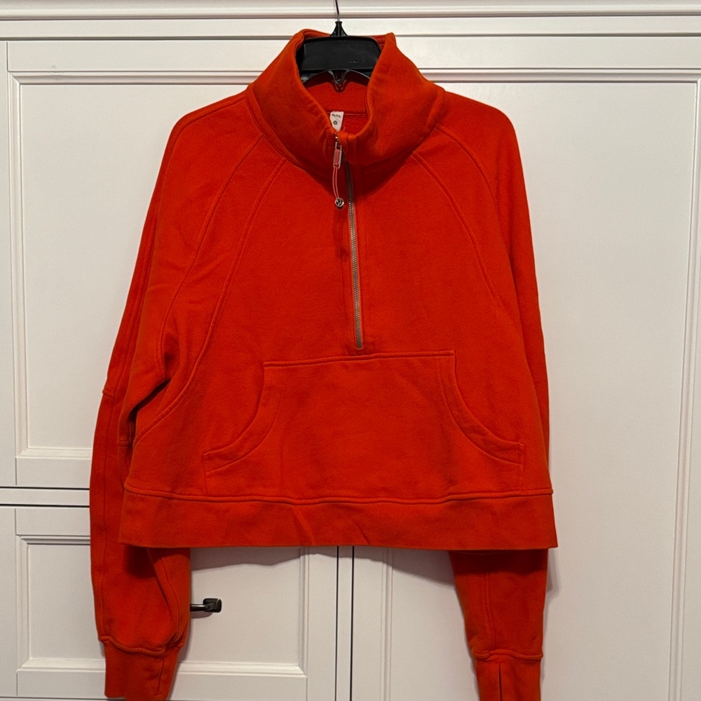 Lululemon Orange Turtleneck Half-Zip Jacket